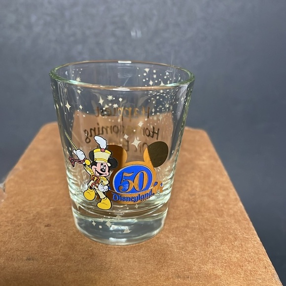 DISNEYLAND 50 Years Gold Accent “Happiest Homecoming On Earth” Shot glass - Picture 5 of 10